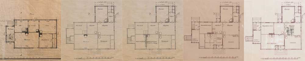 changes in the groundfloor of the Hiirola station during the time