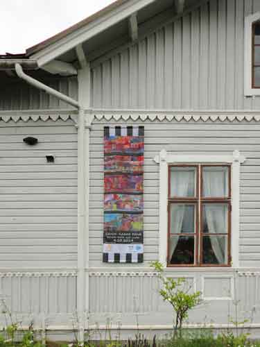 banner at the railway station of Kalvitsa