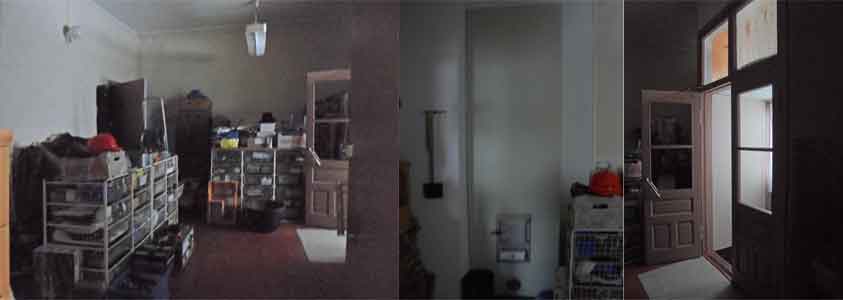 waiting room with entrance door