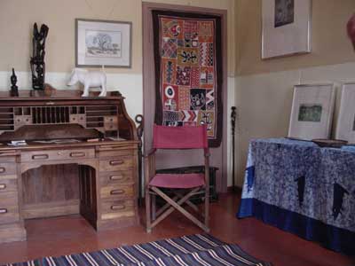 African interior in the railway station open during the taidekirppujen y� in art centre saksala ArtRadius