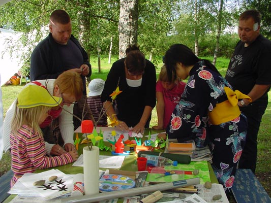 Part of the international program is Japanese calligraphy.