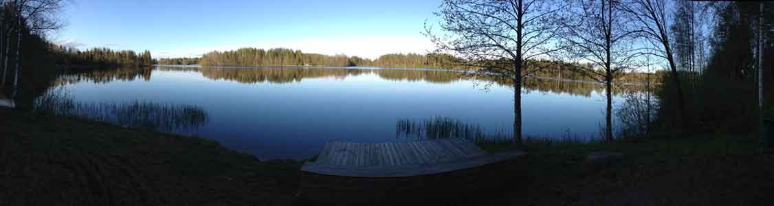 view on the lake around Wanha Koulu in Vehmasky�