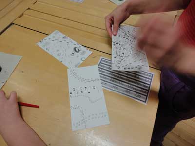 arranging drawings to create a track