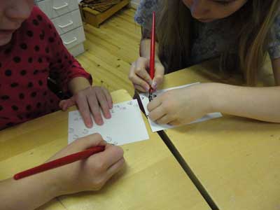 arranging drawings to create a track