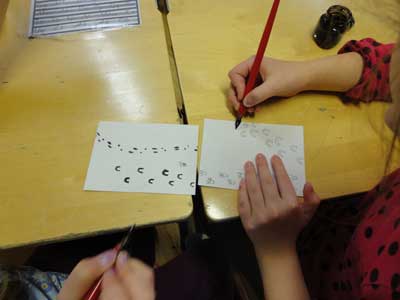 arranging drawings to create a track