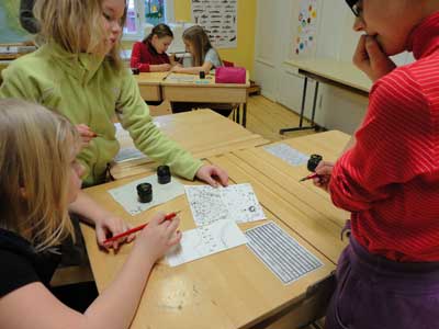 arranging drawings to create a track