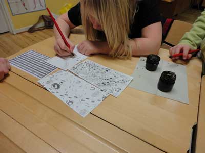 arranging drawings to create a track