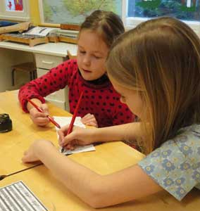 arranging drawings to create a track