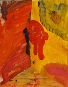 two parts of the same obect painted by child and parent together