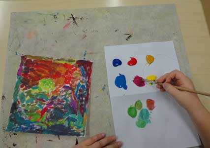 working in different layers intensify the painting