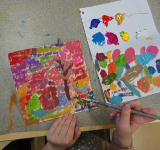 working in different layers intensify the painting