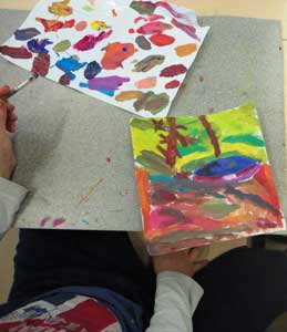 working in different layers intensify the painting