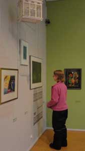  listening, looking and exploring colorful artworks