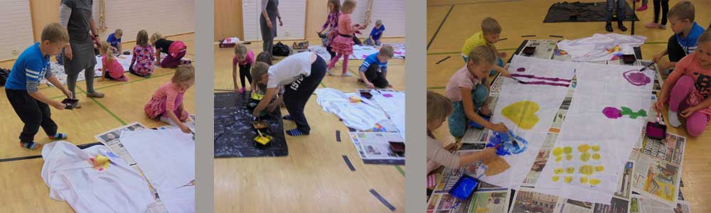 carefully carying the paint