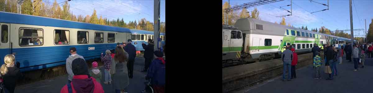 trains at Haukivuori station