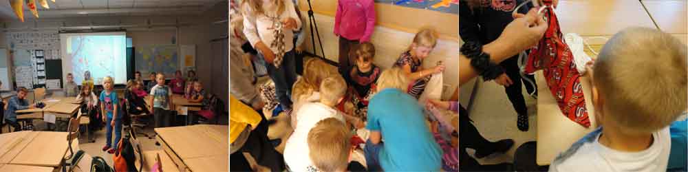 Children are creating the installation N�KEMIIN