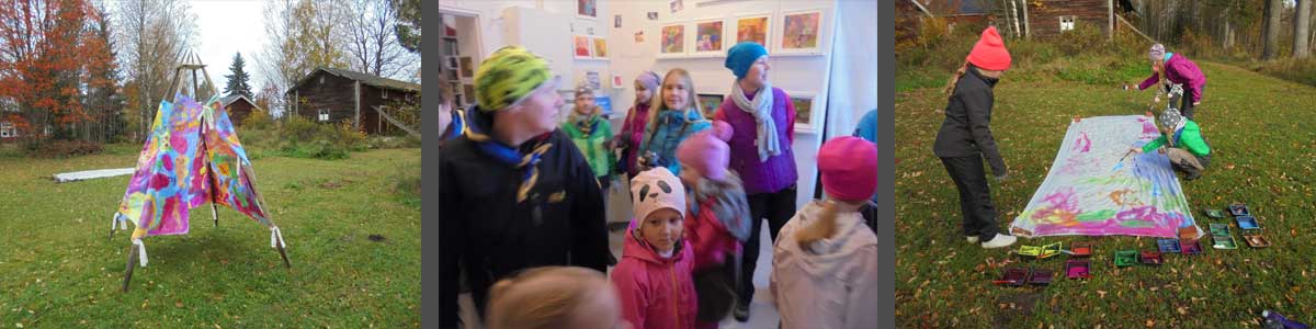 child art at the yard