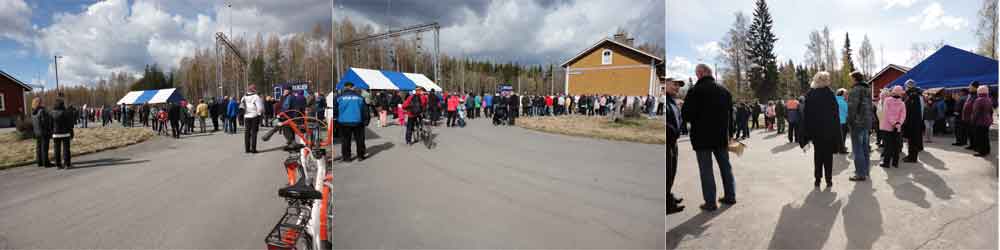 protest on Haukivuori railway station on Saturday May 3
