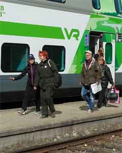 Green Party EU parliament member Tarja Cronberg attending the protest 